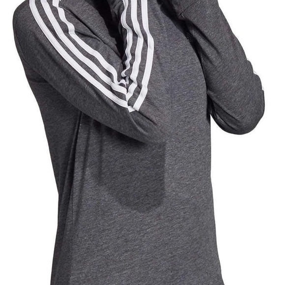 EUC adidas Women’s Transition Lightweight Hoodie Workout Gym Size L Heather Gray - Picture 4 of 6